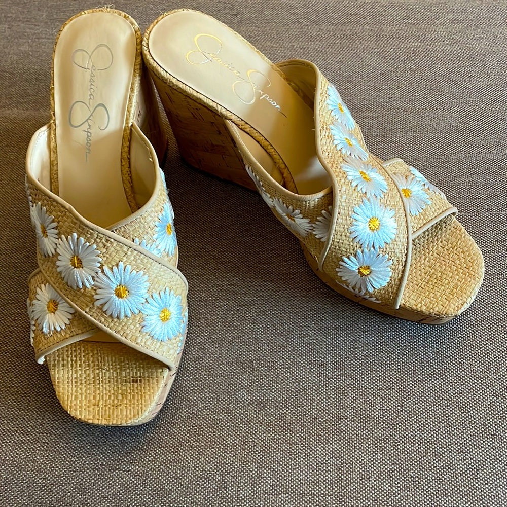 Jessica Simpson Daisy Flower Heeled Sandals